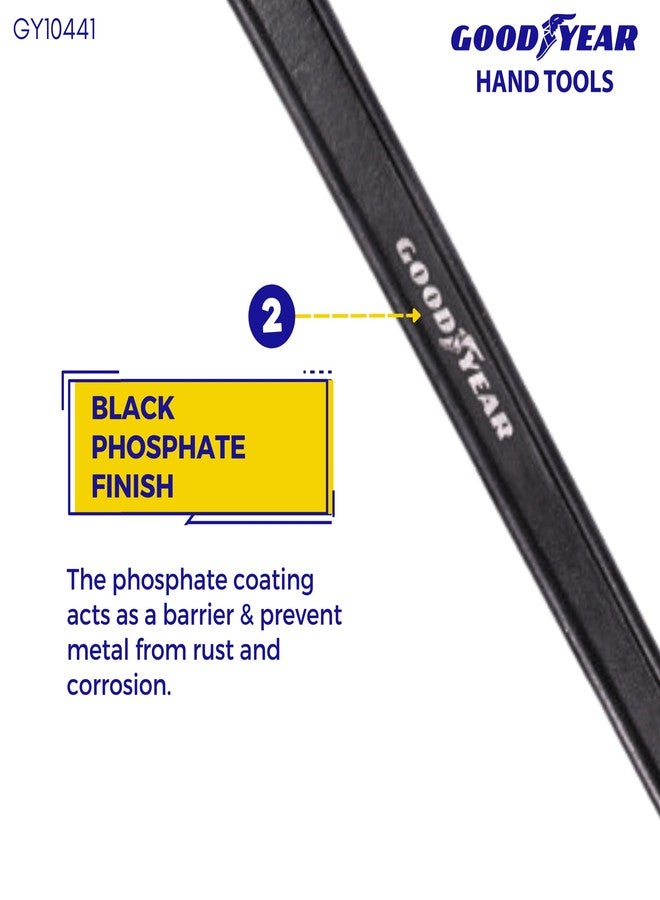 غوديير مفاتيح ربط مفتوحة الطرف من جوديير، مفتاح ربط ذو فكين مُقسّى ومُعالَج حرارياً، مصنوع من الكروم والفاناديوم للاستخدامات الشاقة، مفتاح ربط مفتوح الطرف، فتاحة براغي - Image 4